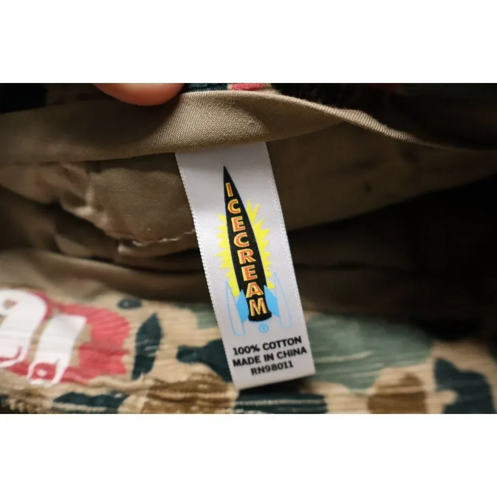 ICECREAM BBC Apple Pant 401-9106 Camo 2021 Size 40 Cargo Corduroy Green Red - Picture 6 of 13
